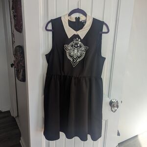 Size XL Hot Topic Death Moth Gothic Collar Sleeveless Dress